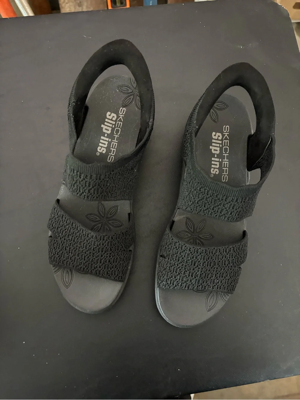 Skechers  Women's Pier-Lite-Slip On Sandals in black